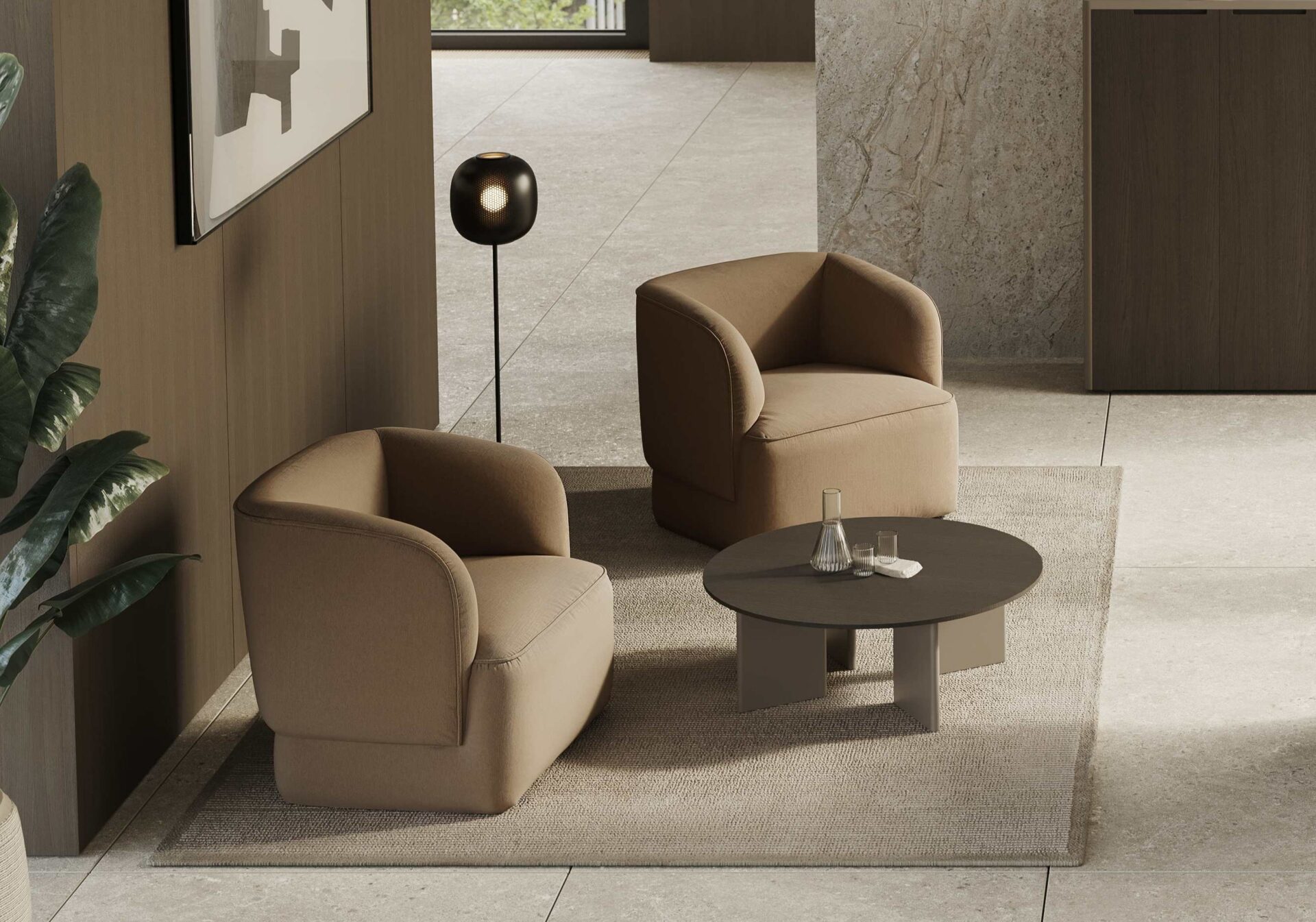 BRUNO - brown 2 armchairs 2026